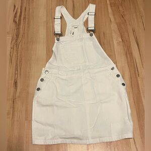 BRAND NEW Aéropostale Women’s Size Small White Denim Overall Dress